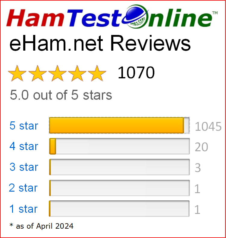 eHam.net reviews - 5.0 out of 5 stars!